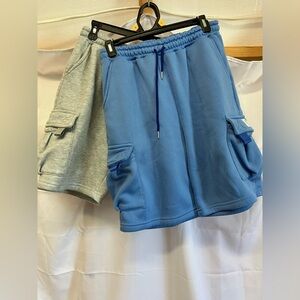 Classic Blue and Gray Athletic Shorts